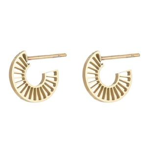 Geometric Round Design Circle Earrings